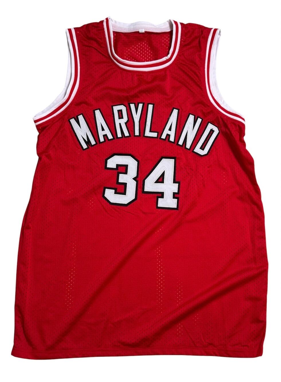 Len Bias #34 Maryland Terrapins Red Stitched Basketball Jersey – Men’s XL